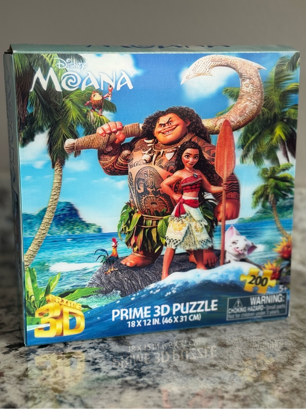 Disney Moana Puzzle - Blue, Green, Brown, Red Tropical Scene